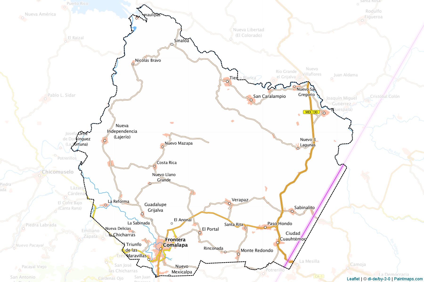 Muestras de recorte de mapas Frontera Comalapa (Chiapas)-1