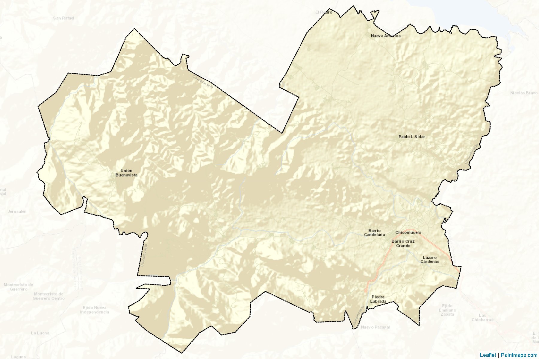 Muestras de recorte de mapas Chicomuselo (Chiapas)-2