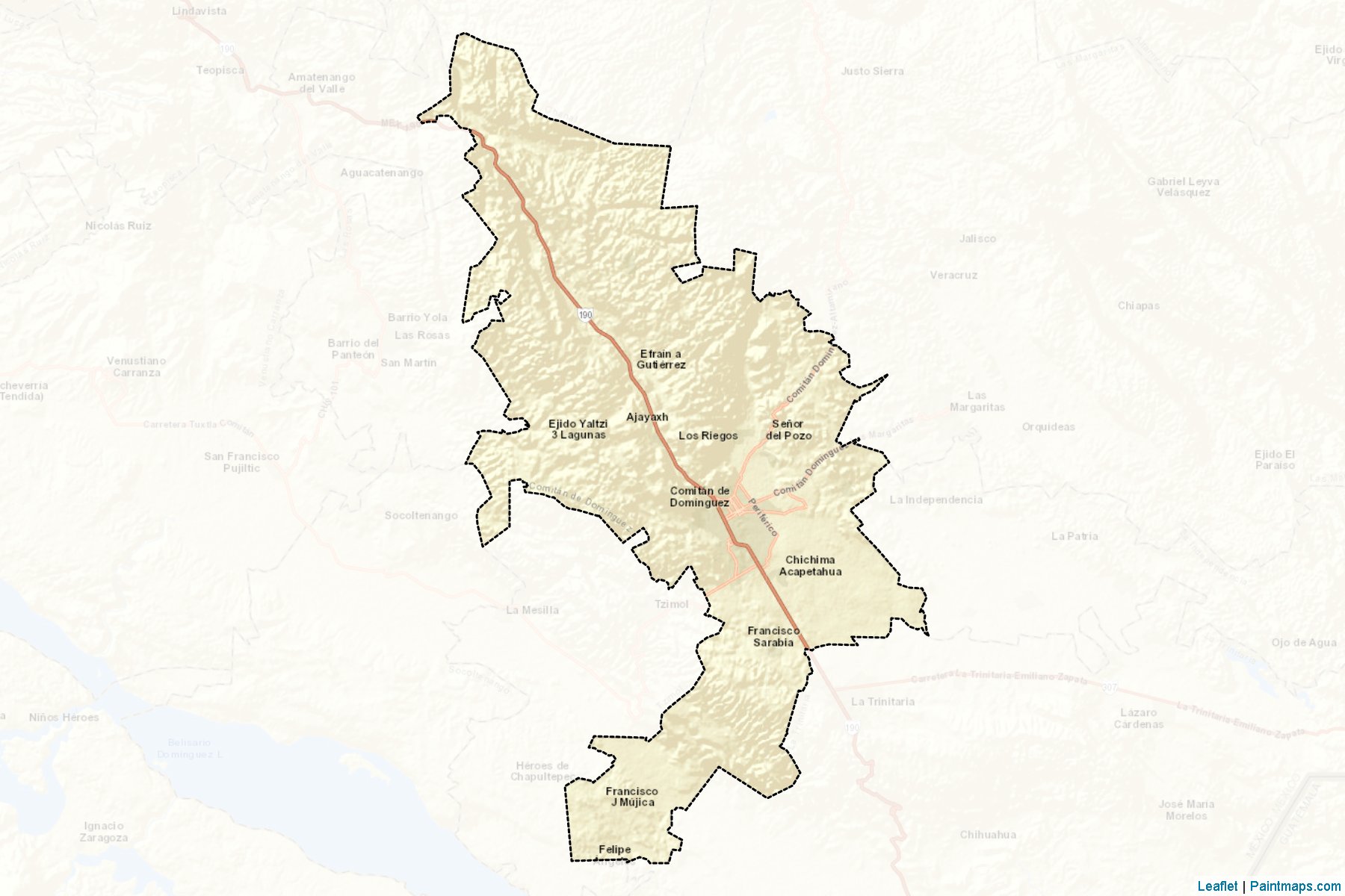 Muestras de recorte de mapas Comitán de Domínguez (Chiapas)-2