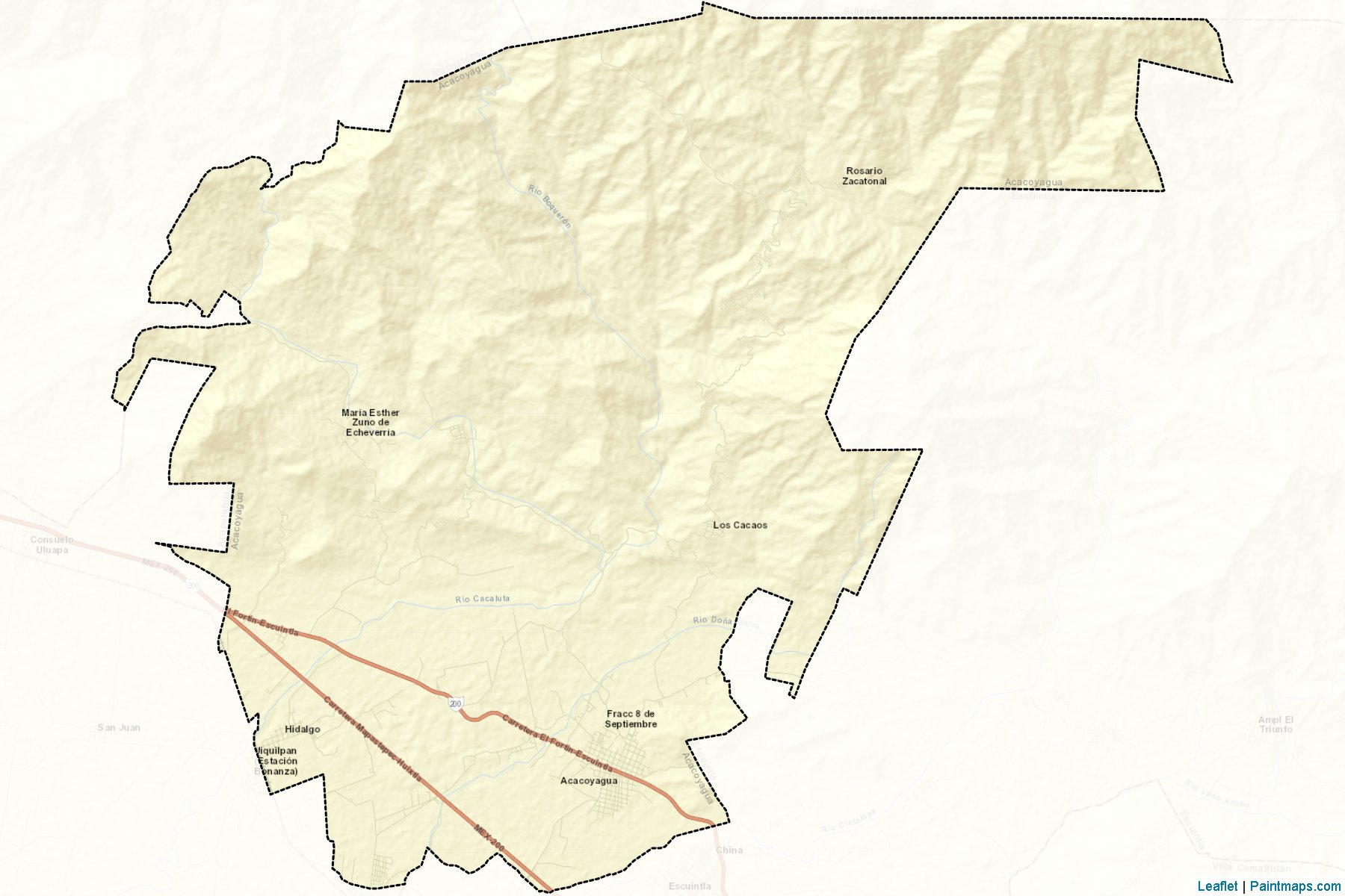 Muestras de recorte de mapas Acacoyagua (Chiapas)-2