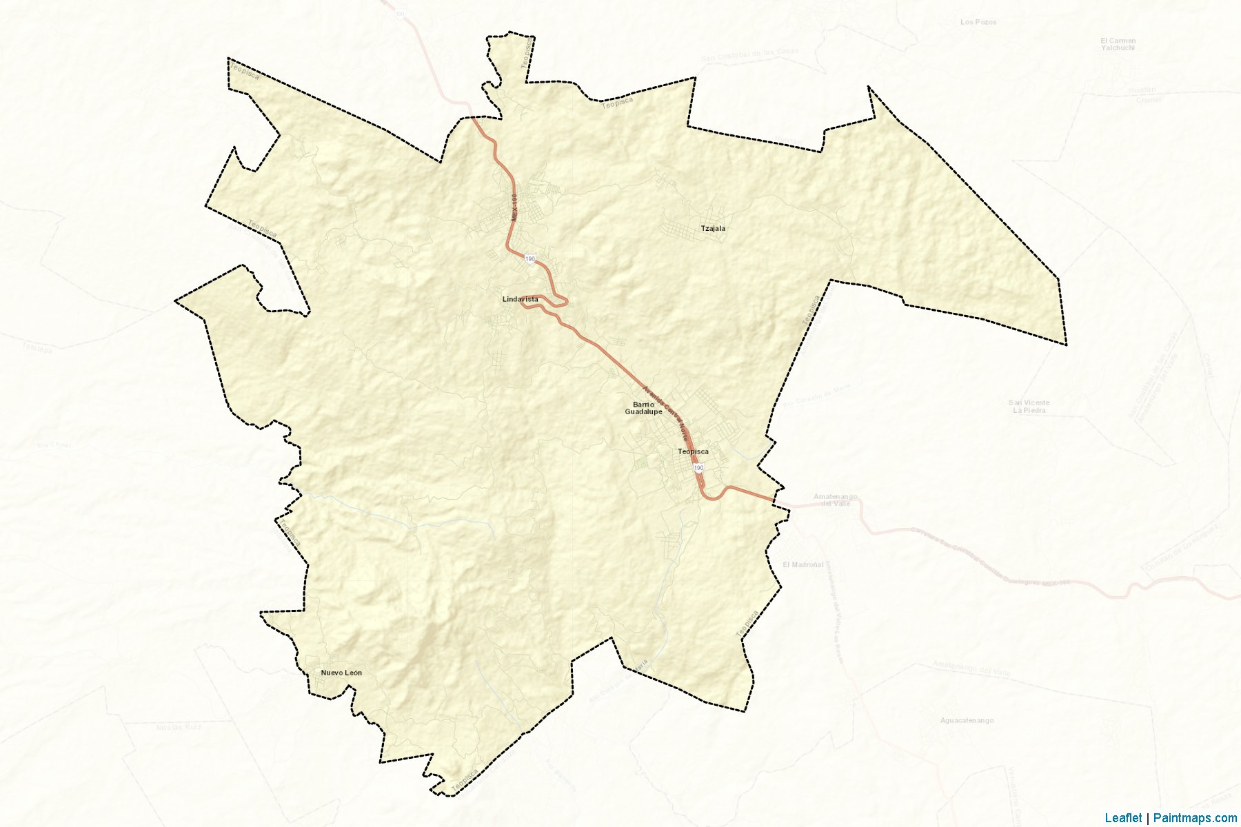 Teopisca (Chiapas) Map Cropping Samples-2