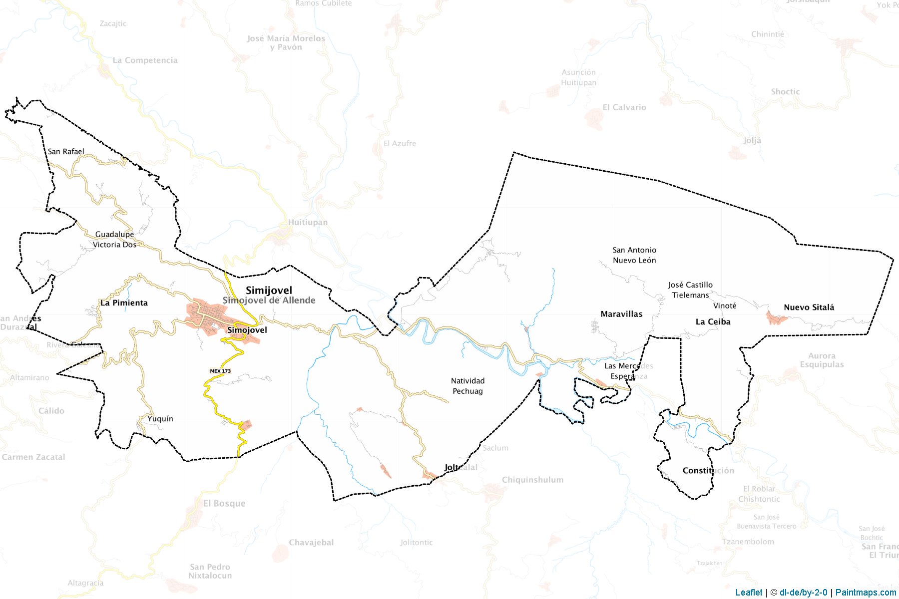 Muestras de recorte de mapas Simojovel (Chiapas)-1