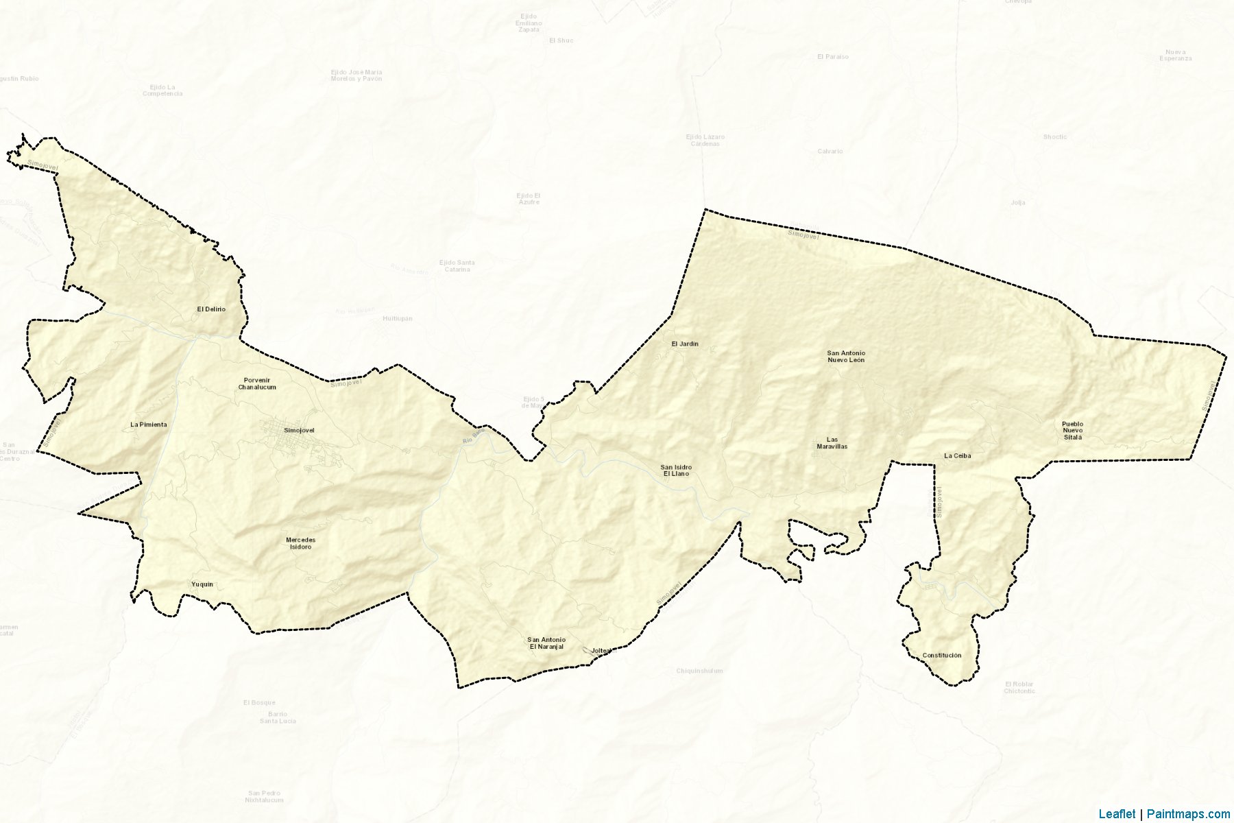 Muestras de recorte de mapas Simojovel (Chiapas)-2