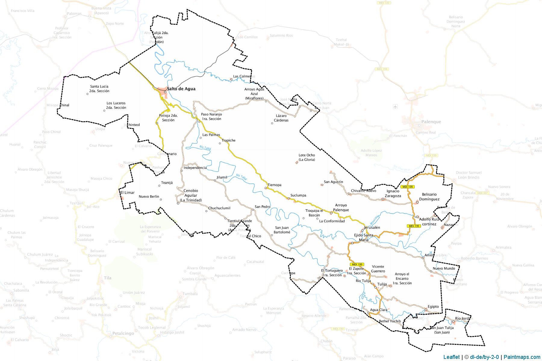 Muestras de recorte de mapas Salto de Agua (Chiapas)-1