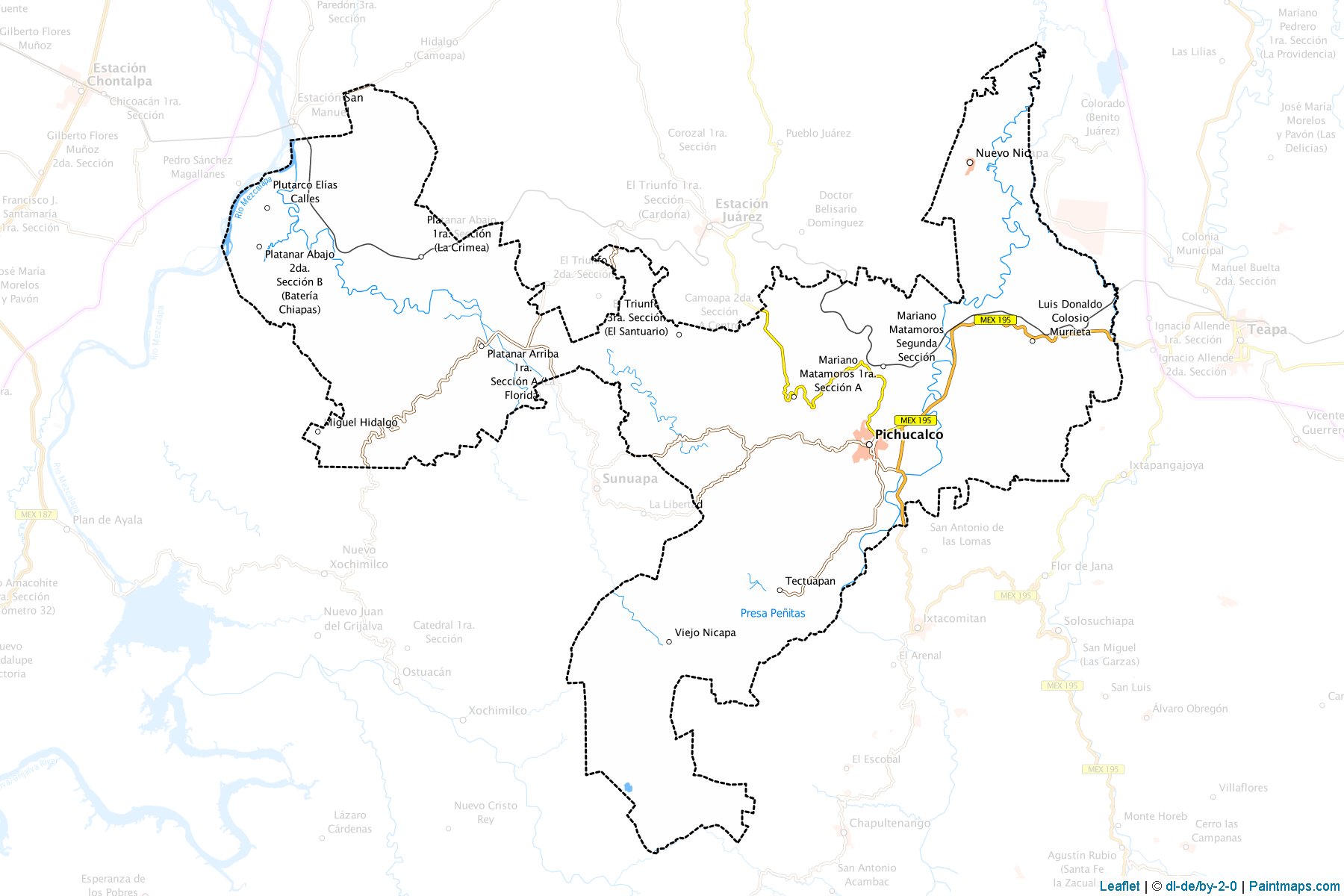 Muestras de recorte de mapas Pichucalco (Chiapas)-1