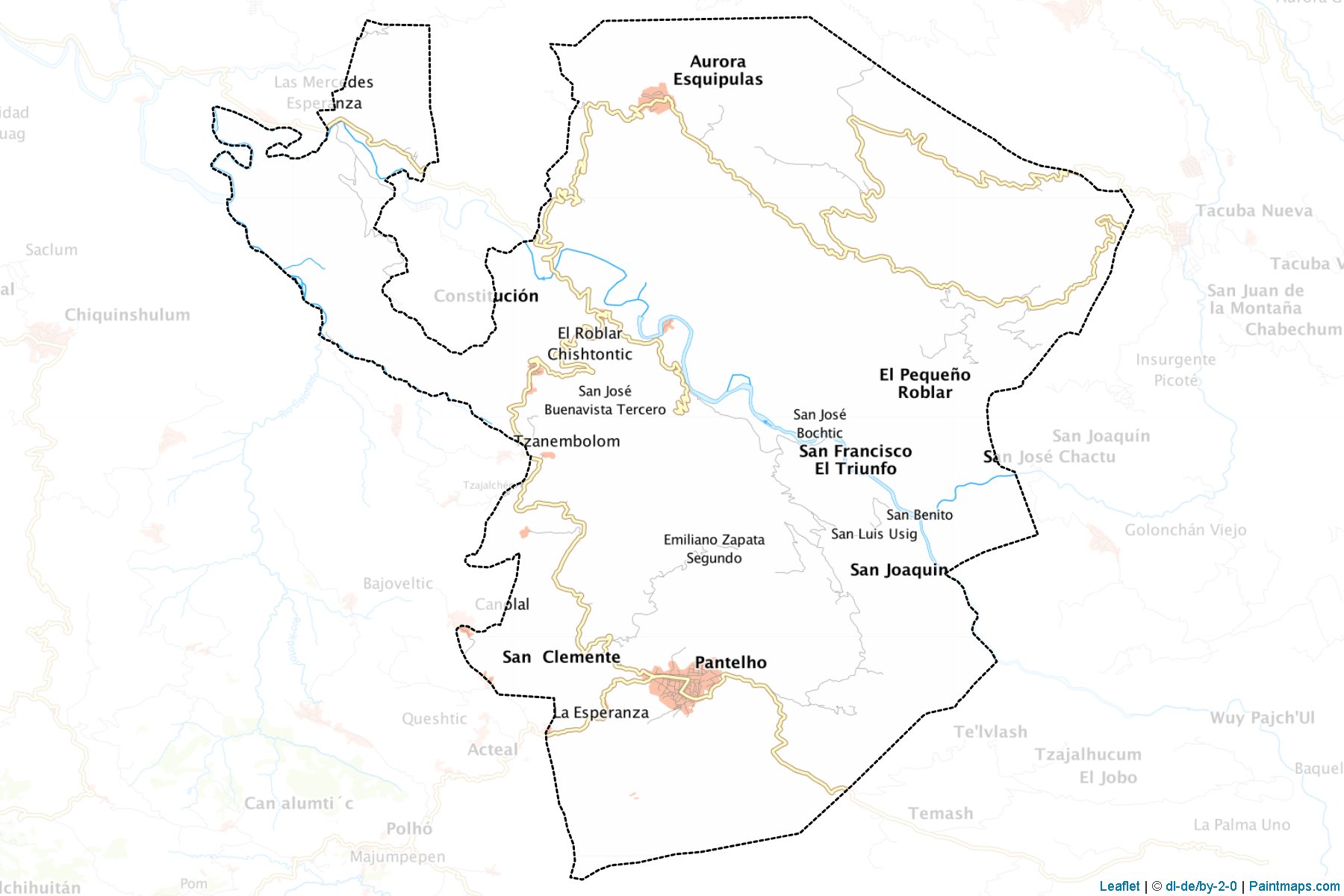 Muestras de recorte de mapas Pantelhó (Chiapas)-1