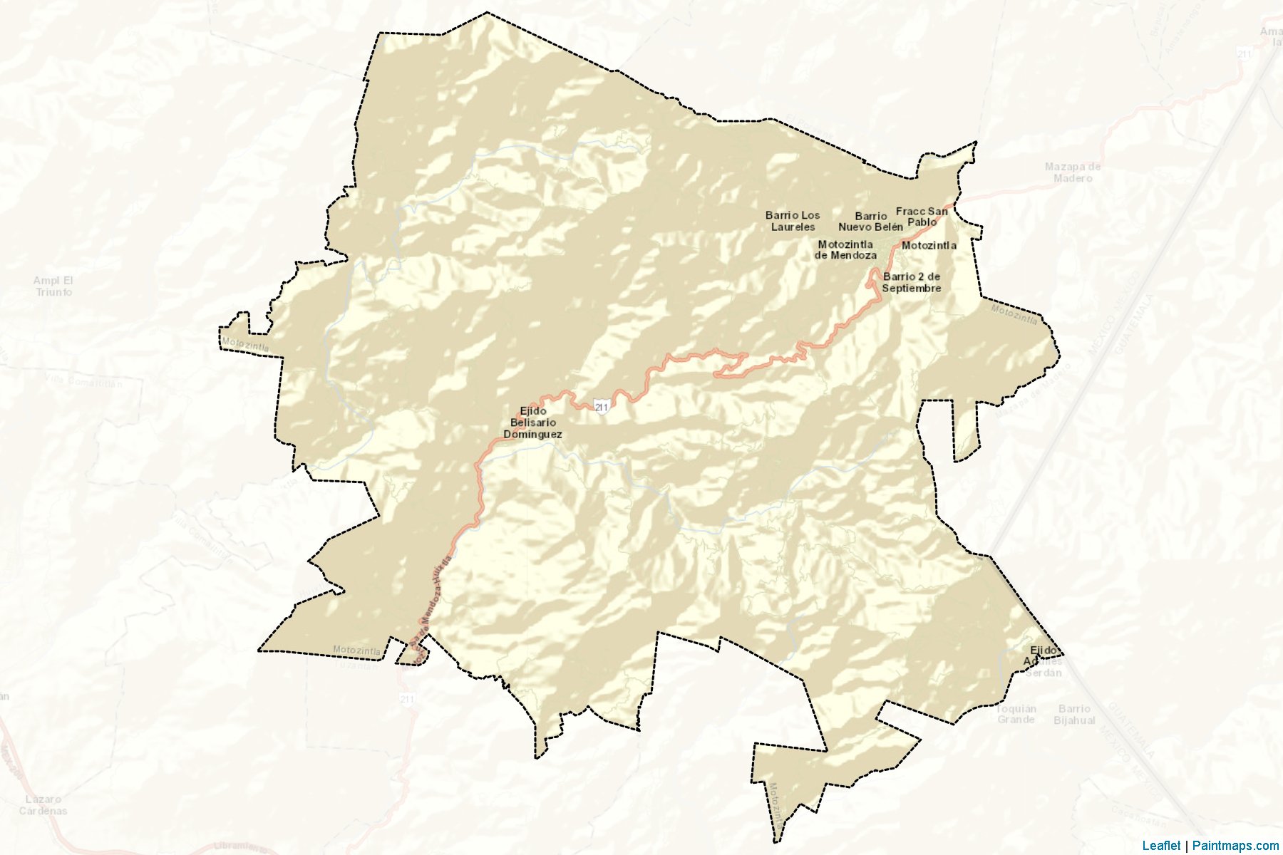 Muestras de recorte de mapas Motozintla (Chiapas)-2