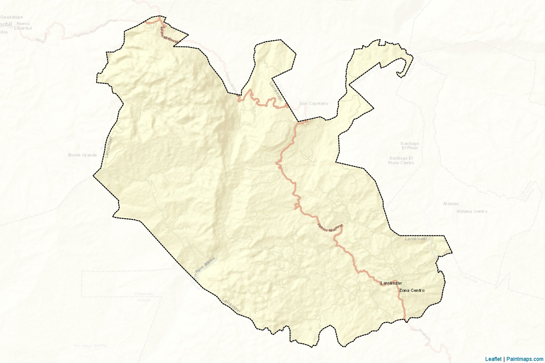 Muestras de recorte de mapas Larráinzar (Chiapas)-2