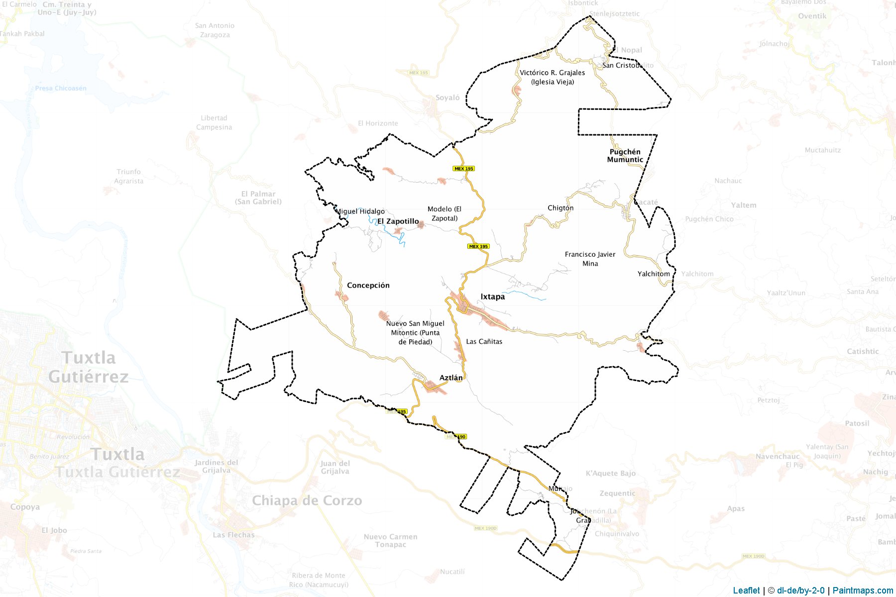 Muestras de recorte de mapas Ixtapa (Chiapas)-1