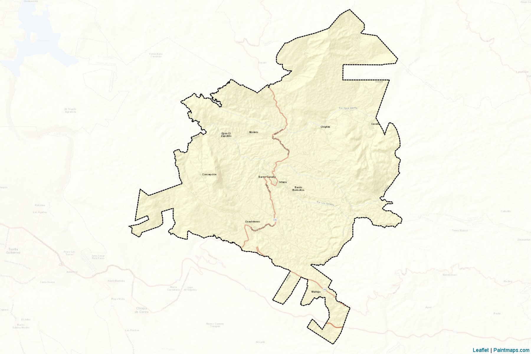 Muestras de recorte de mapas Ixtapa (Chiapas)-2