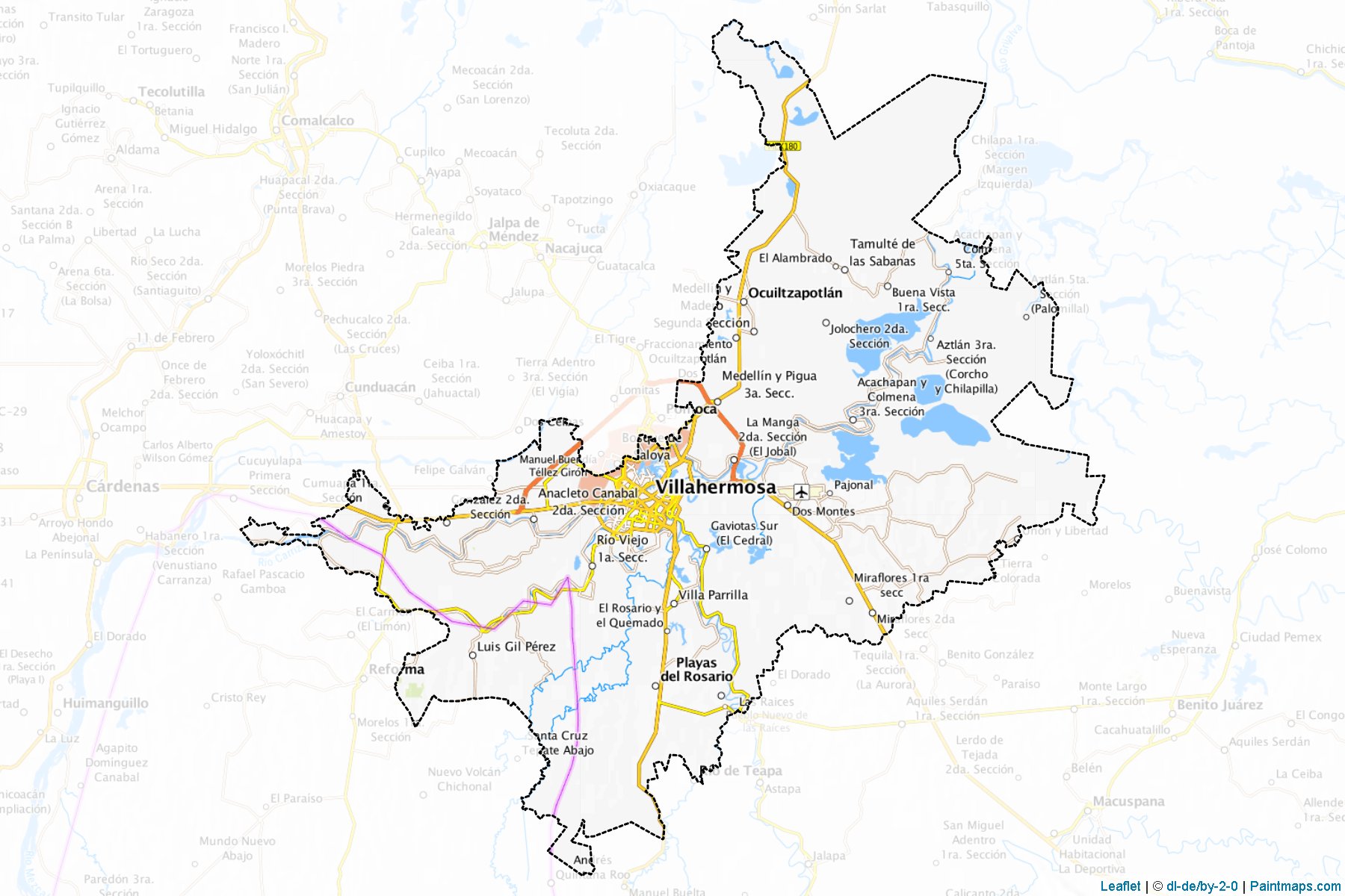 Muestras de recorte de mapas Centro (Tabasco)-1