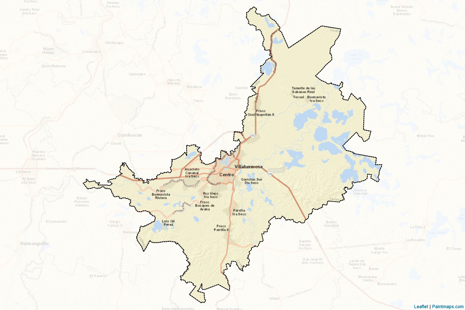 Muestras de recorte de mapas Centro (Tabasco)-2