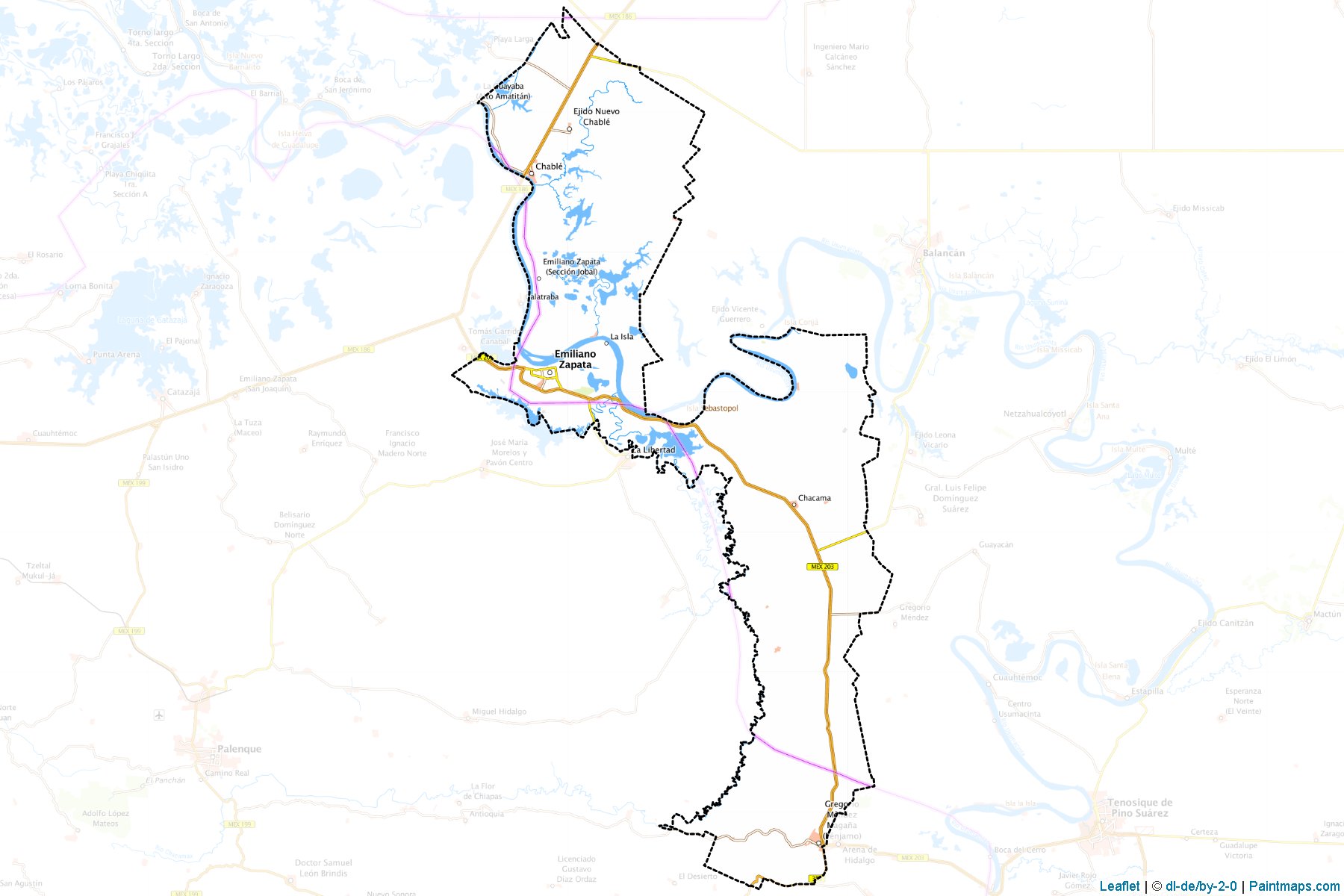 Emiliano Zapata (Tabasco) Map Cropping Samples-1