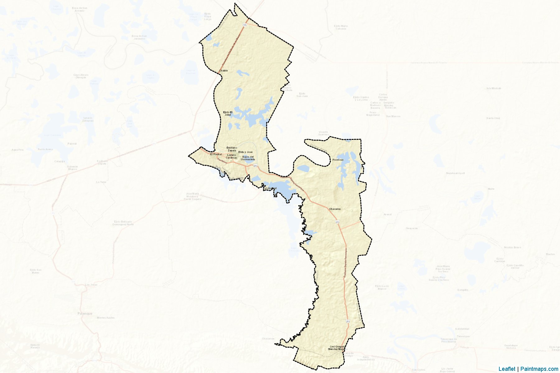 Emiliano Zapata (Tabasco) Map Cropping Samples-2
