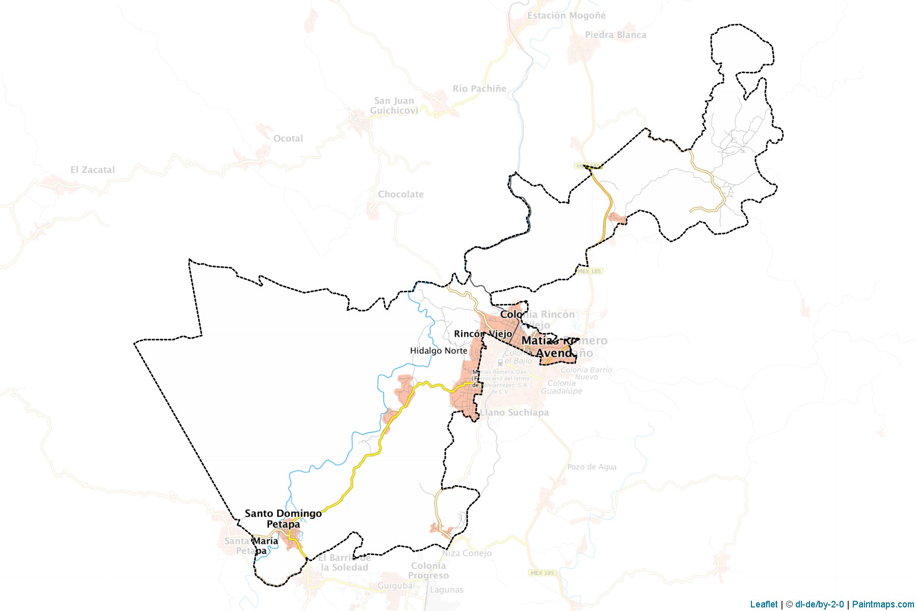 Muestras de recorte de mapas Santa María Petapa (Oaxaca)-1