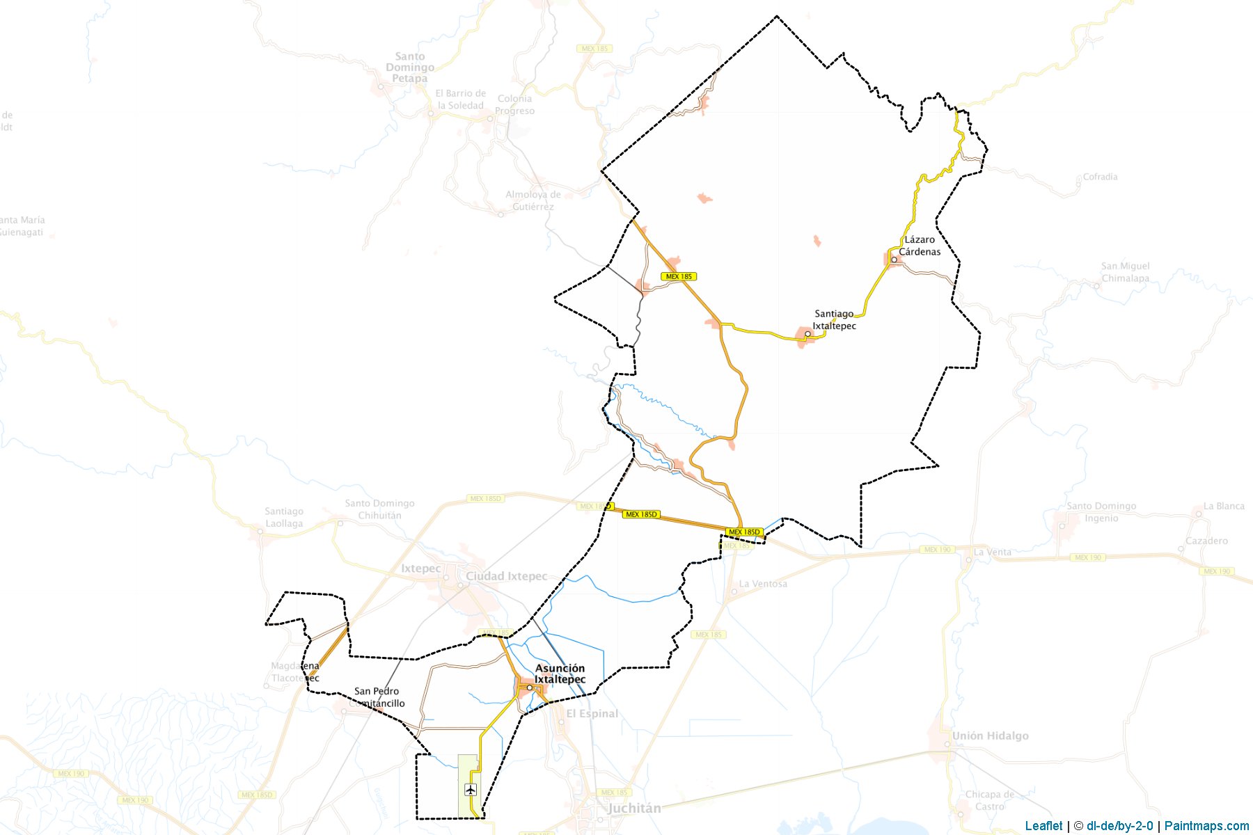 Muestras de recorte de mapas Asunción Ixtaltepec (Oaxaca)-1