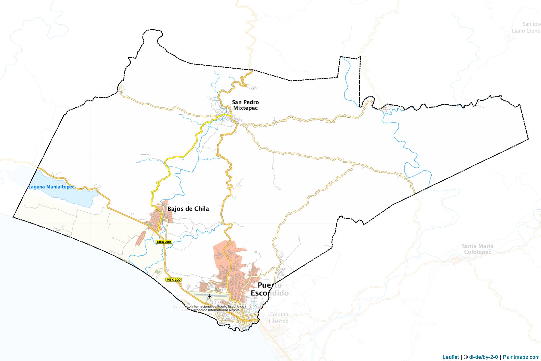 Muestras de recorte de mapas San Pedro Mixtepec -Dto. 22 - (Oaxaca)-1