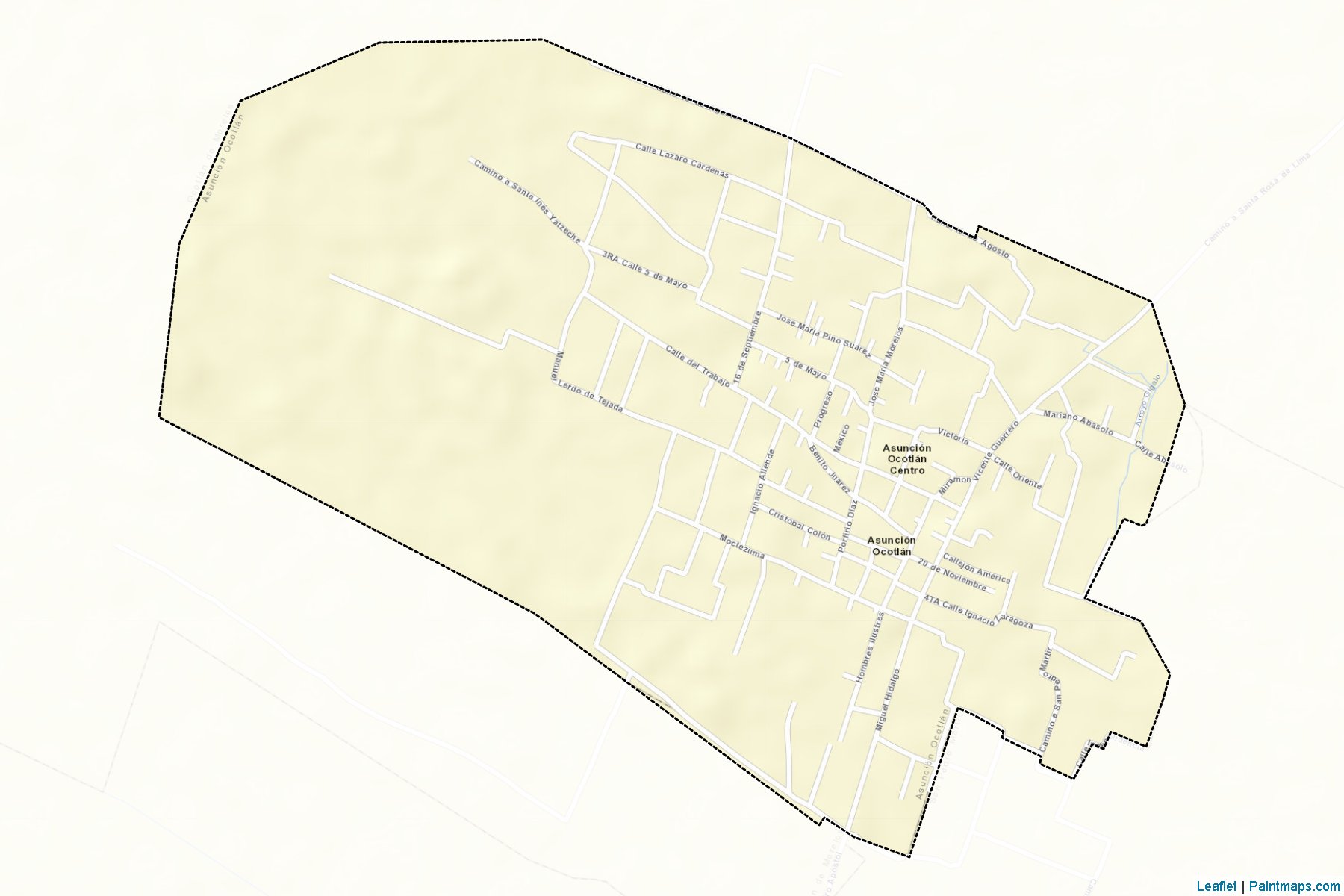 Muestras de recorte de mapas Asunción Ocotlán (Oaxaca)-2