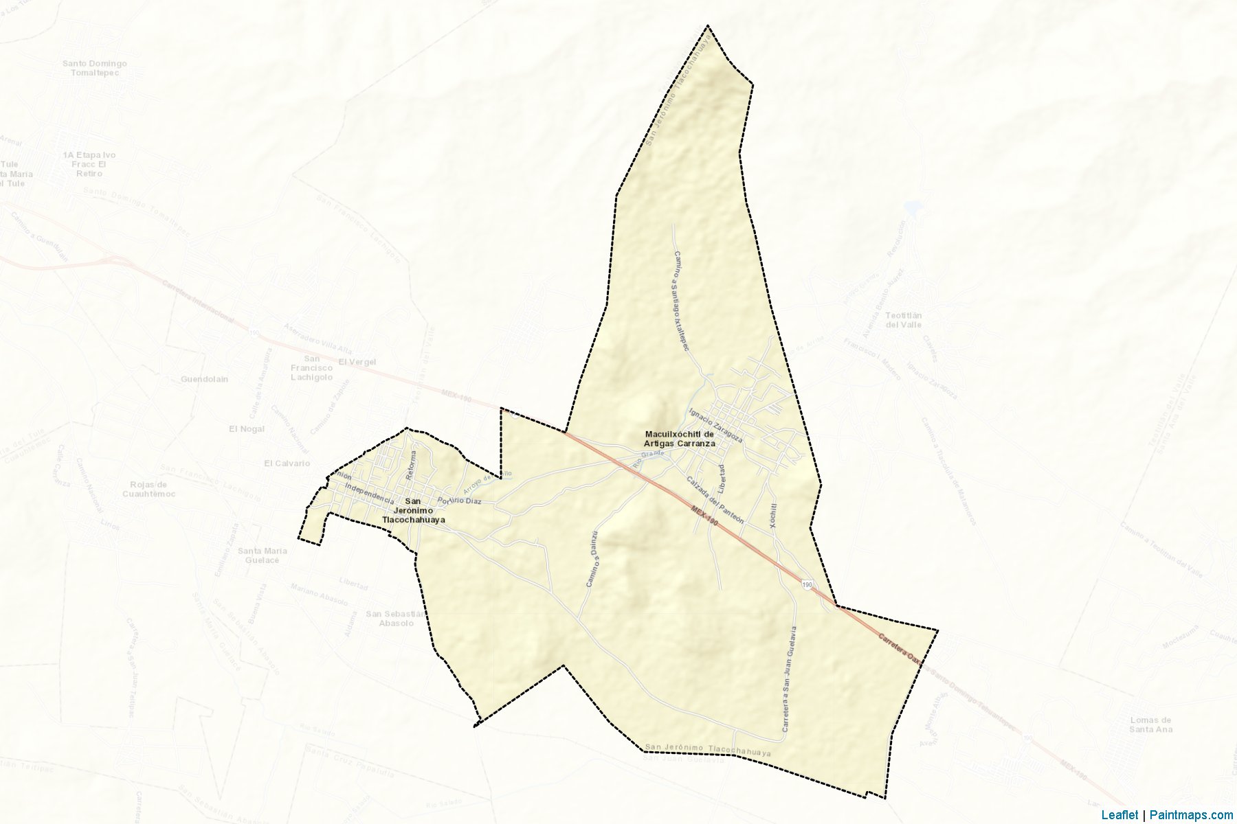 Muestras de recorte de mapas San Jerónimo Tlacochahuaya (Oaxaca)-2