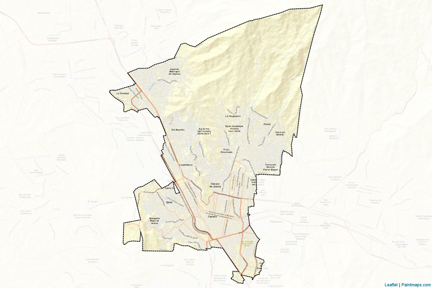 Muestras de recorte de mapas Oaxaca de Juárez (Oaxaca)-2