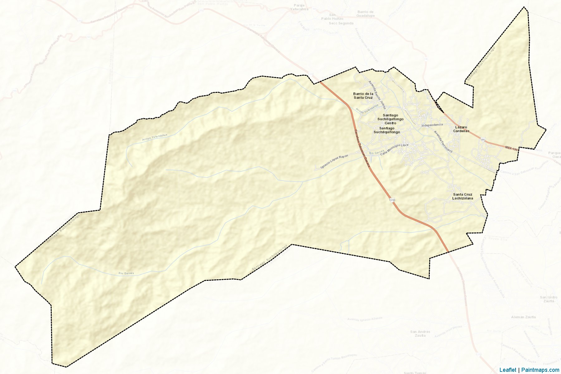 Santiago Suchilquitongo (Oaxaca) Map Cropping Samples-2