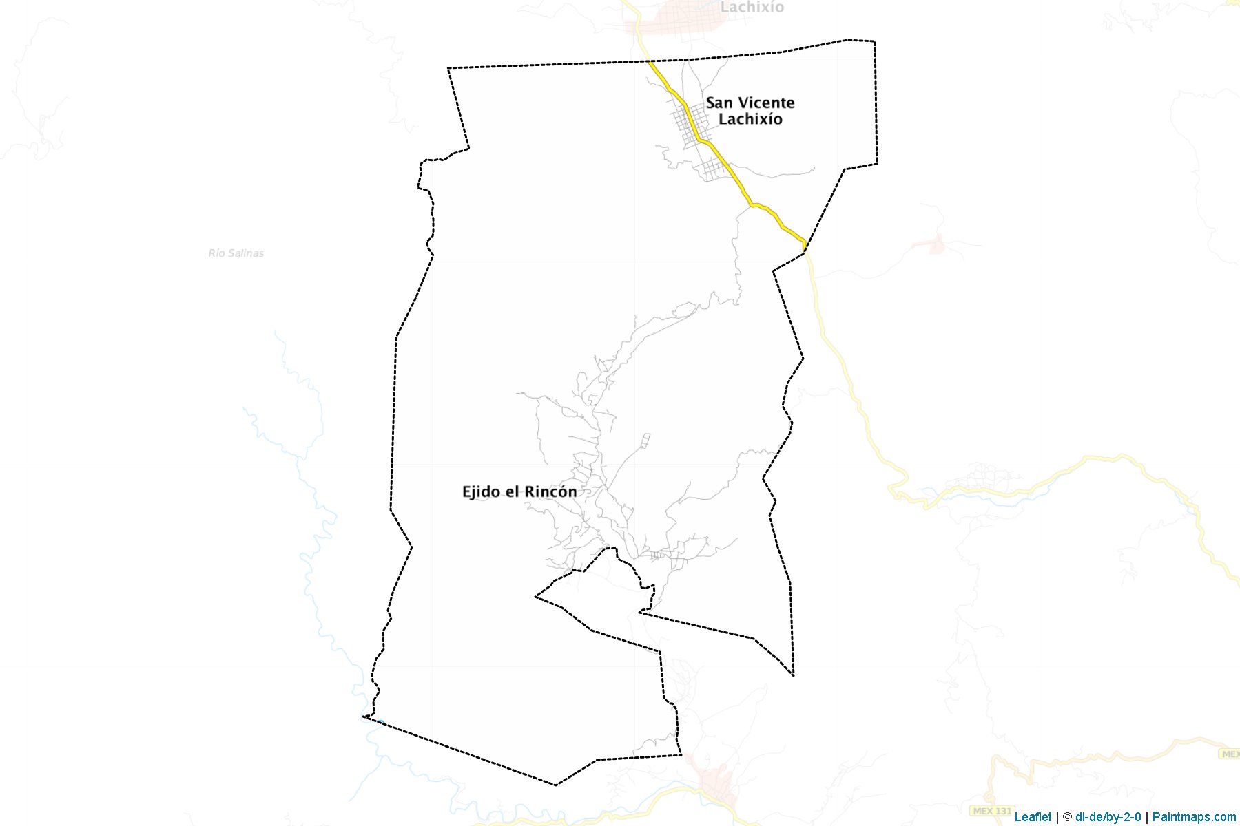 Muestras de recorte de mapas San Vicente Lachixío (Oaxaca)-1