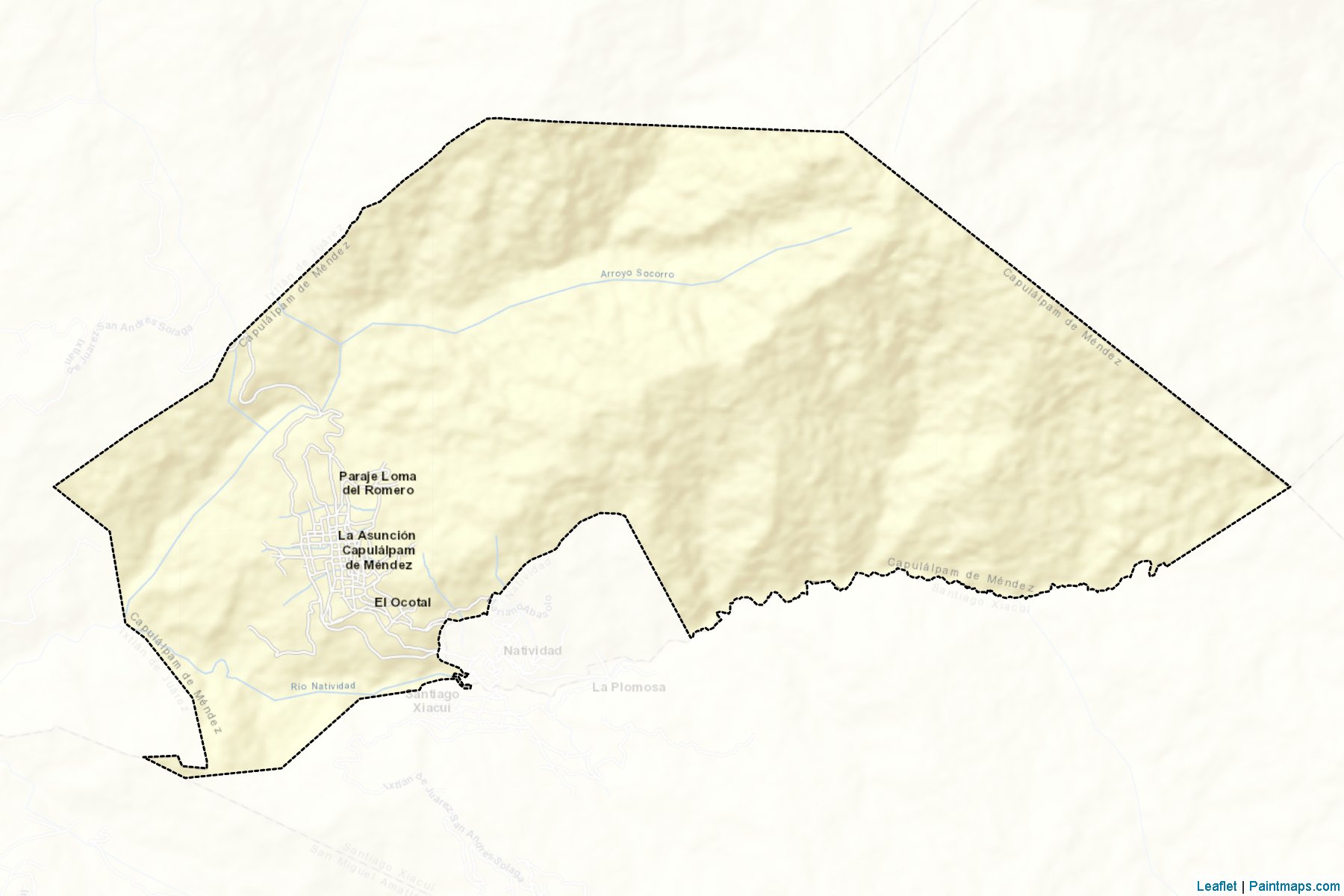 Muestras de recorte de mapas Capulálpam de Méndez (Oaxaca)-2