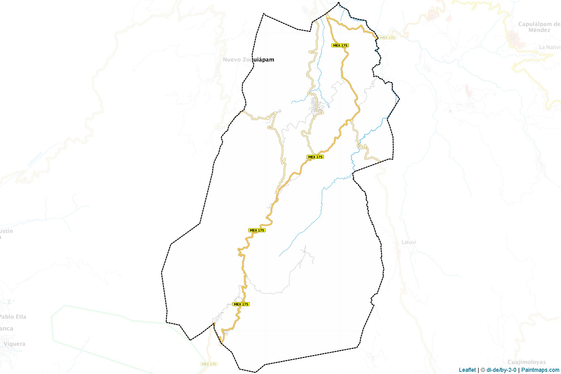 Santa Catarina Ixtepeji (Oaxaca) Map Cropping Samples-1