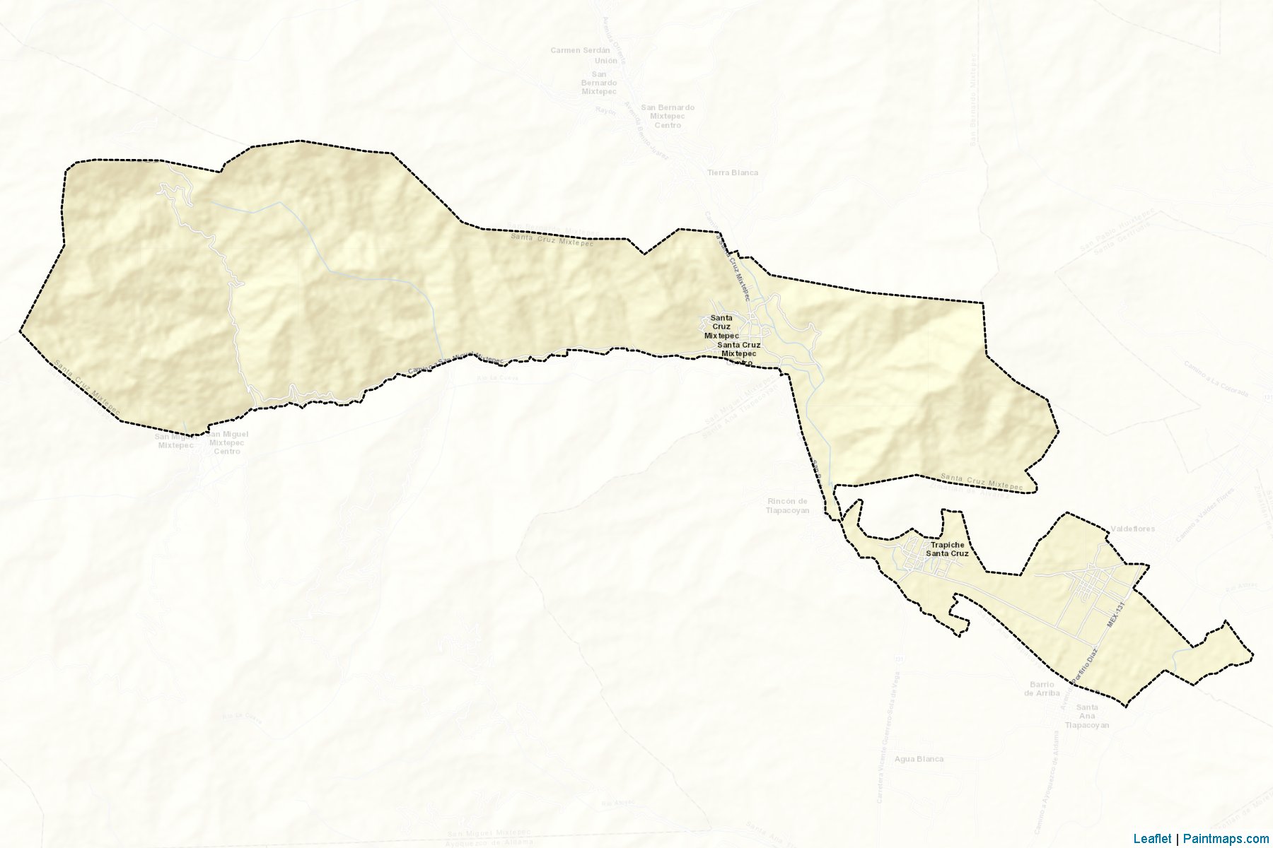 Muestras de recorte de mapas Santa Cruz Mixtepec (Oaxaca)-2