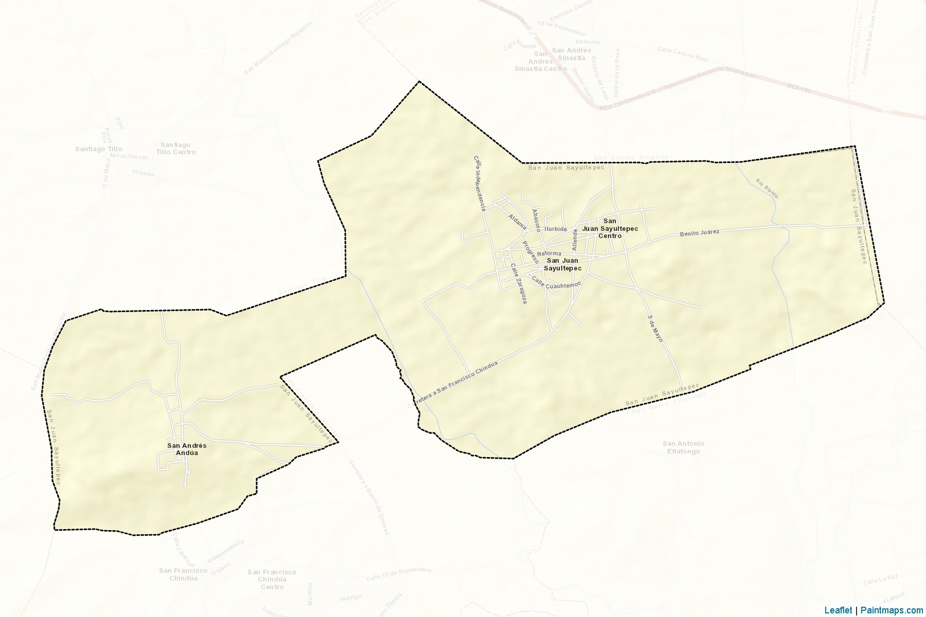 San Juan Sayultepec (Oaxaca) Map Cropping Samples-2