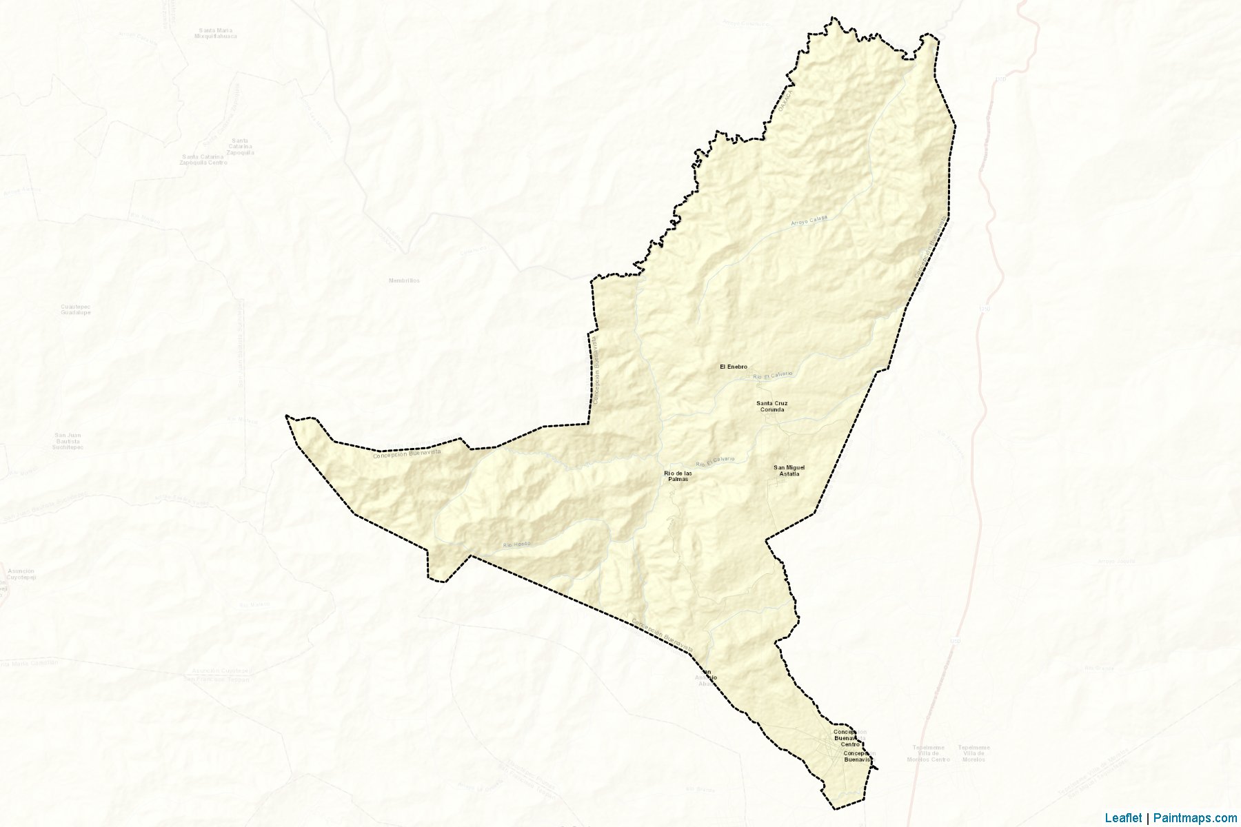 Muestras de recorte de mapas Concepción Buenavista (Oaxaca)-2