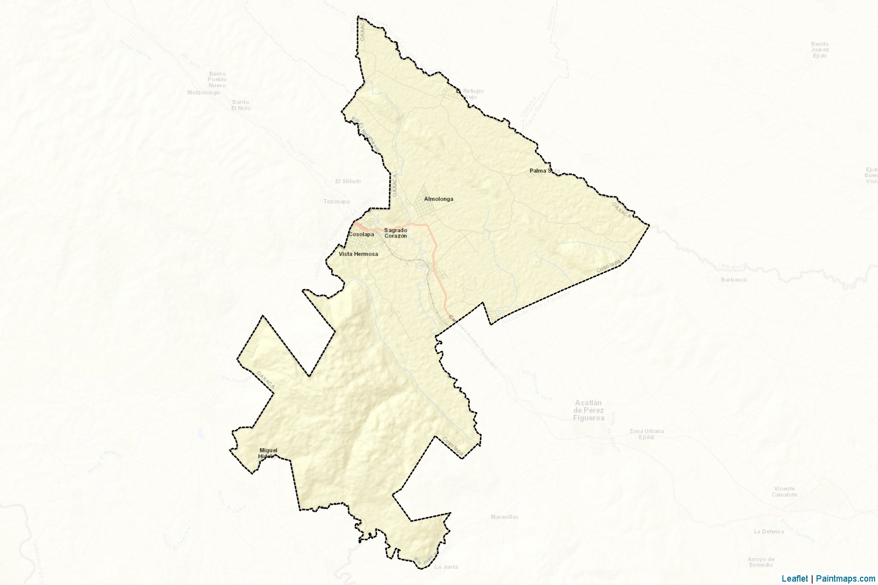 Muestras de recorte de mapas Cosolapa (Oaxaca)-2