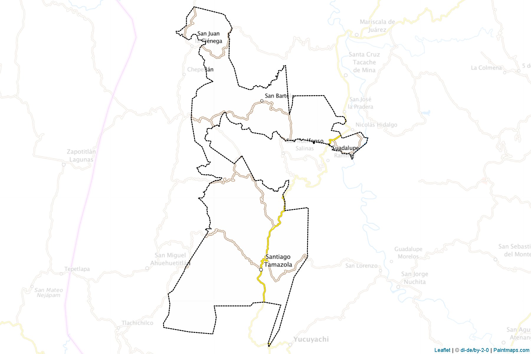 Muestras de recorte de mapas Santiago Tamazola (Oaxaca)-1