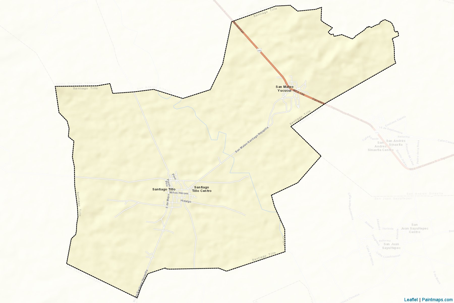 Muestras de recorte de mapas Santiago Tillo (Oaxaca)-2