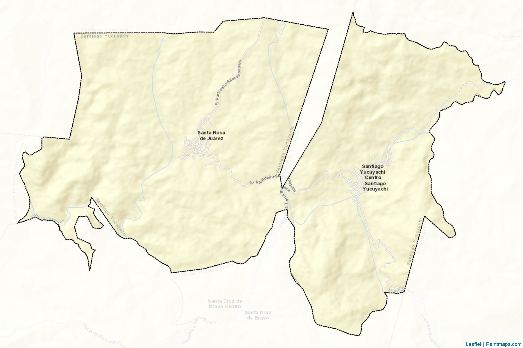 Muestras de recorte de mapas Santiago Yucuyachi (Oaxaca)-2