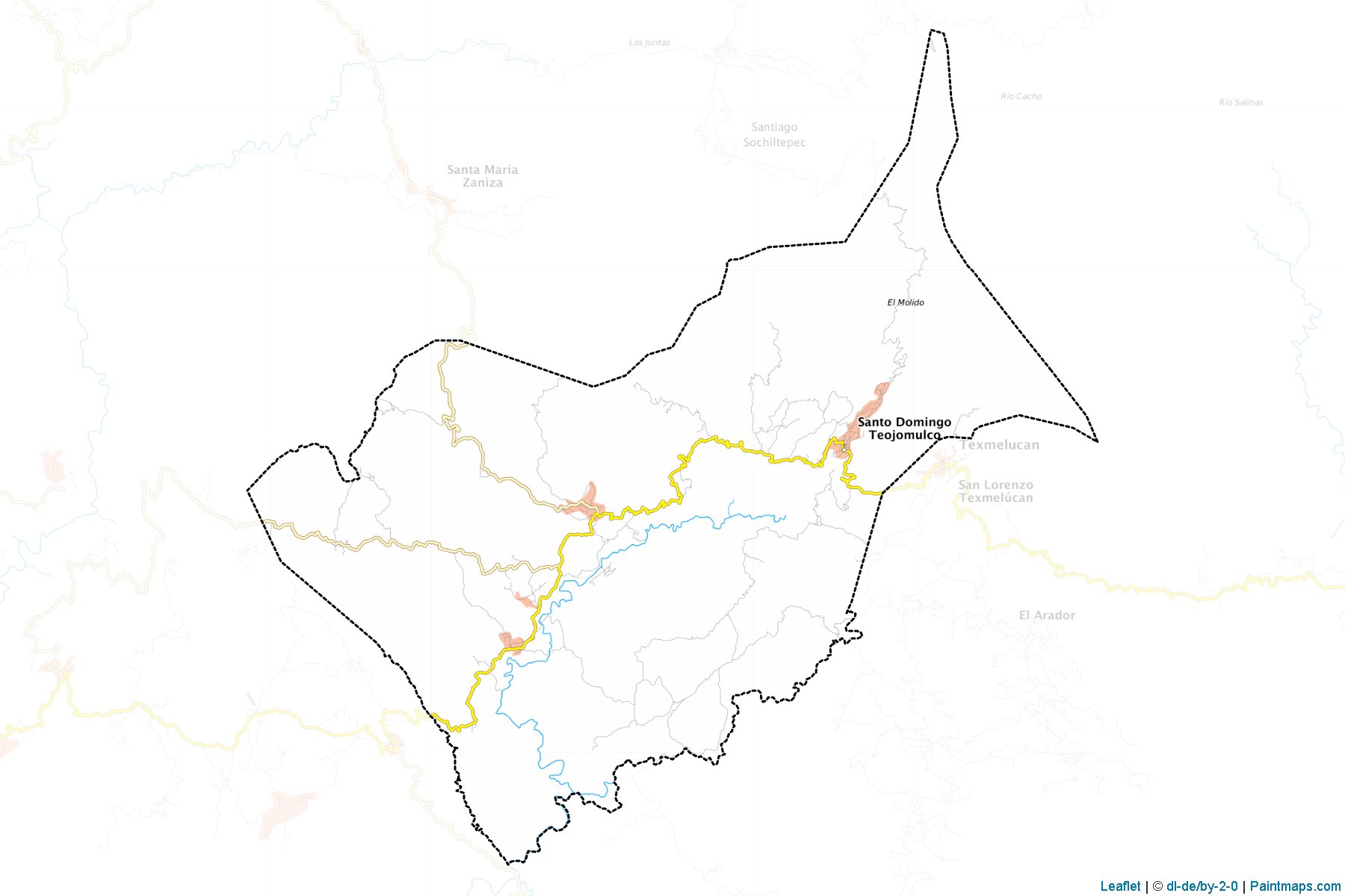 Santo Domingo Teojomulco (Oaxaca) Map Cropping Samples-1