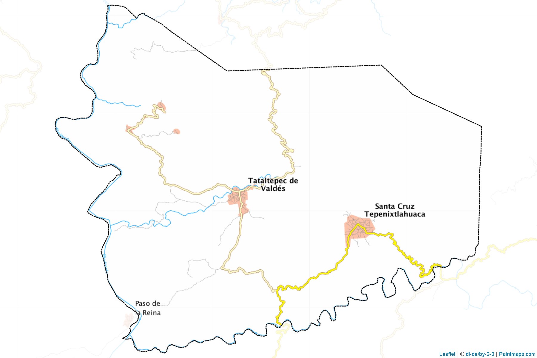 Muestras de recorte de mapas Tataltepec de Valdés (Oaxaca)-1