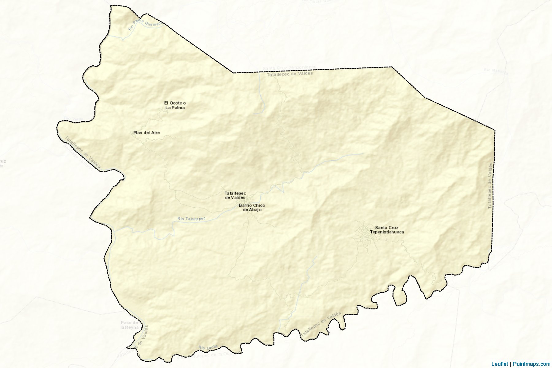 Muestras de recorte de mapas Tataltepec de Valdés (Oaxaca)-2