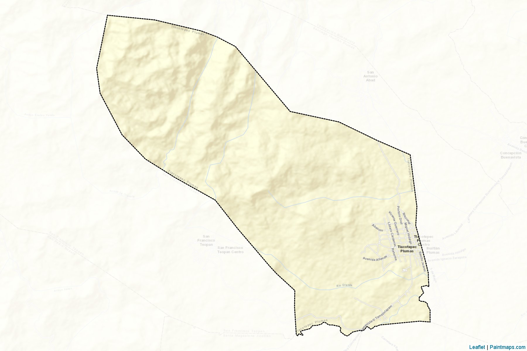 Tlacotepec Plumas (Oaxaca) Map Cropping Samples-2