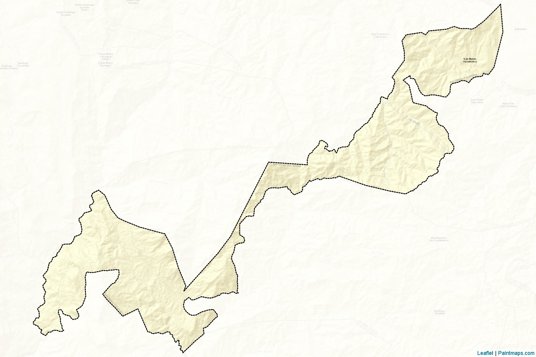 Zapotitlán del Río (Oaxaca) Map Cropping Samples-2