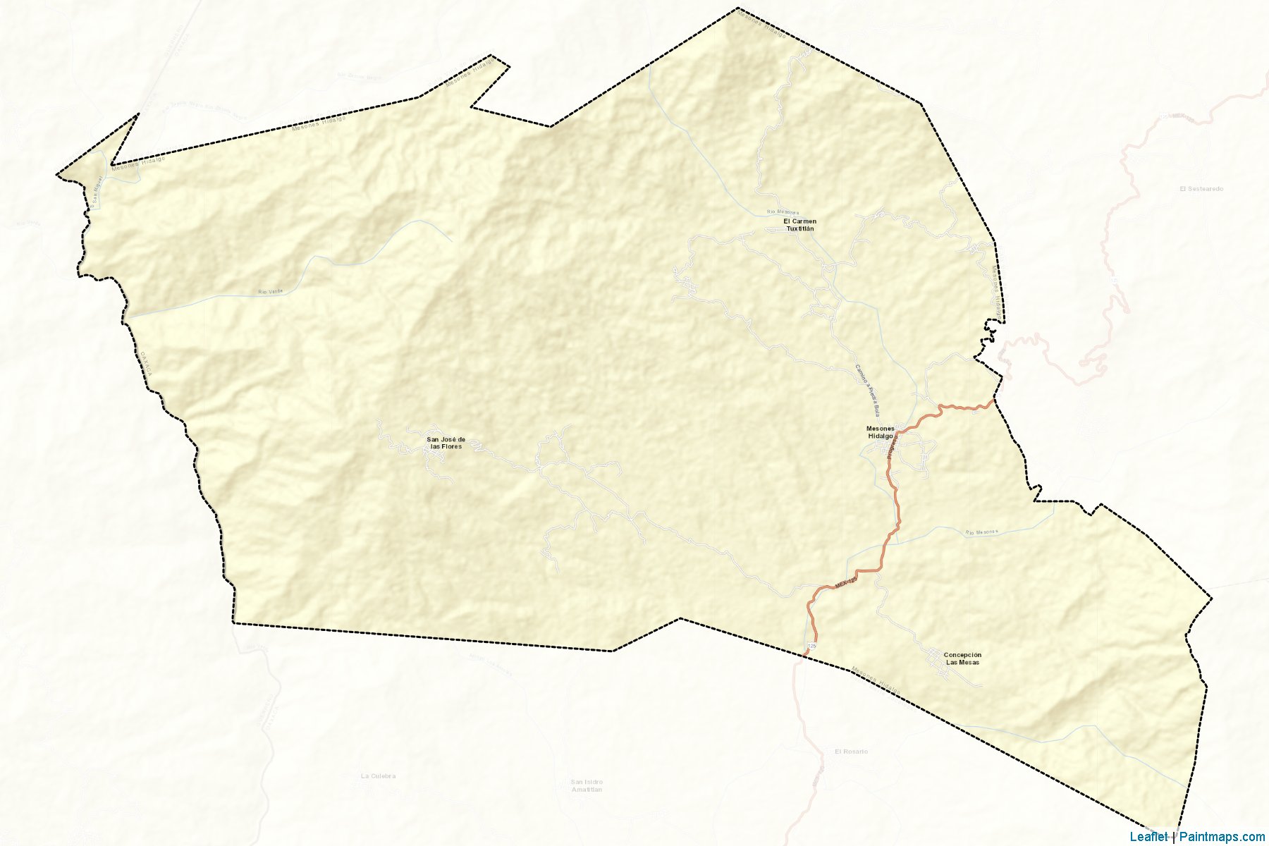 Muestras de recorte de mapas Mesones Hidalgo (Oaxaca)-2