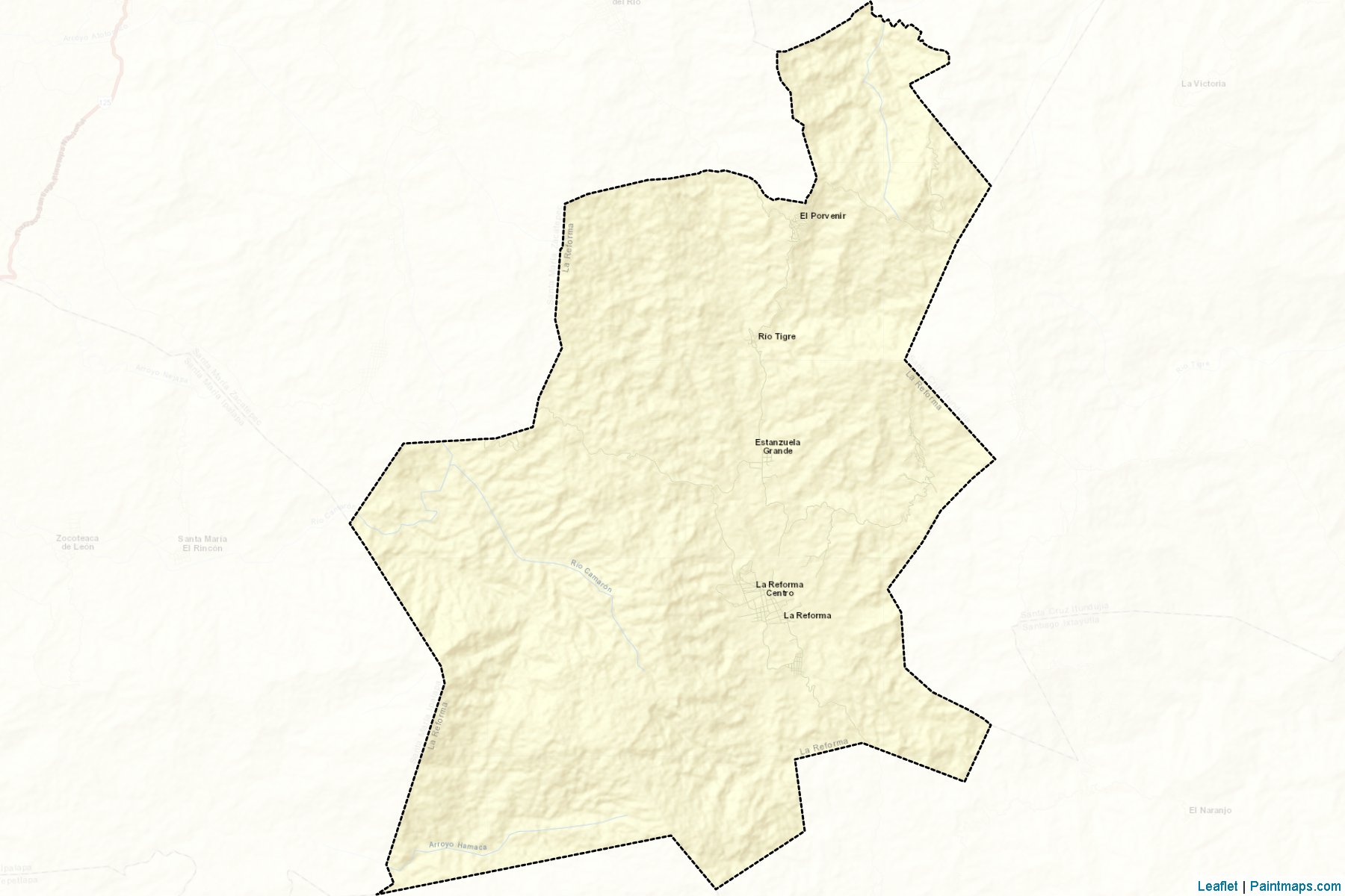 Muestras de recorte de mapas La Reforma (Oaxaca)-2