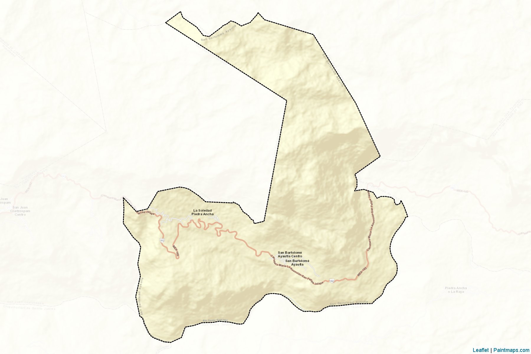 Muestras de recorte de mapas San Bartolomé Ayautla (Oaxaca)-2