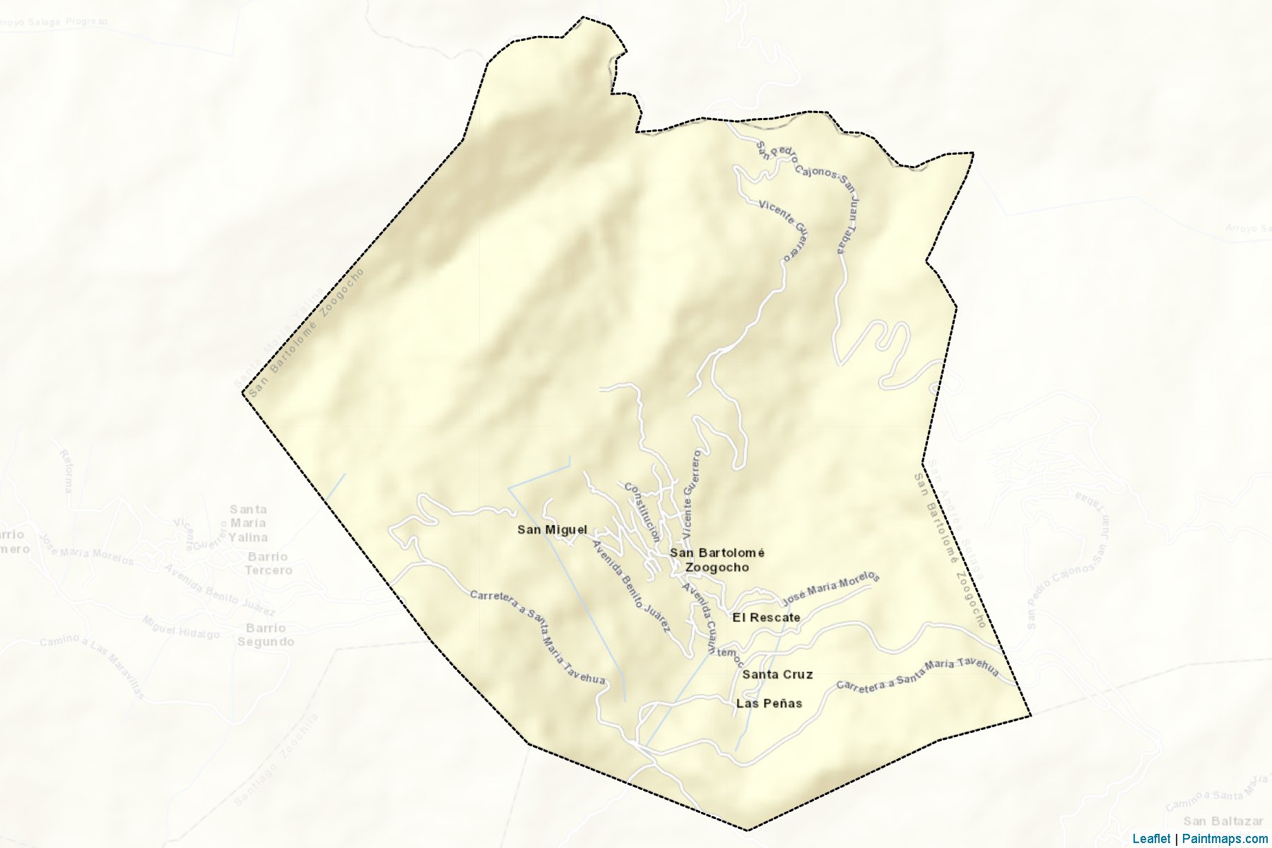 Muestras de recorte de mapas San Bartolomé Zoogocho (Oaxaca)-2