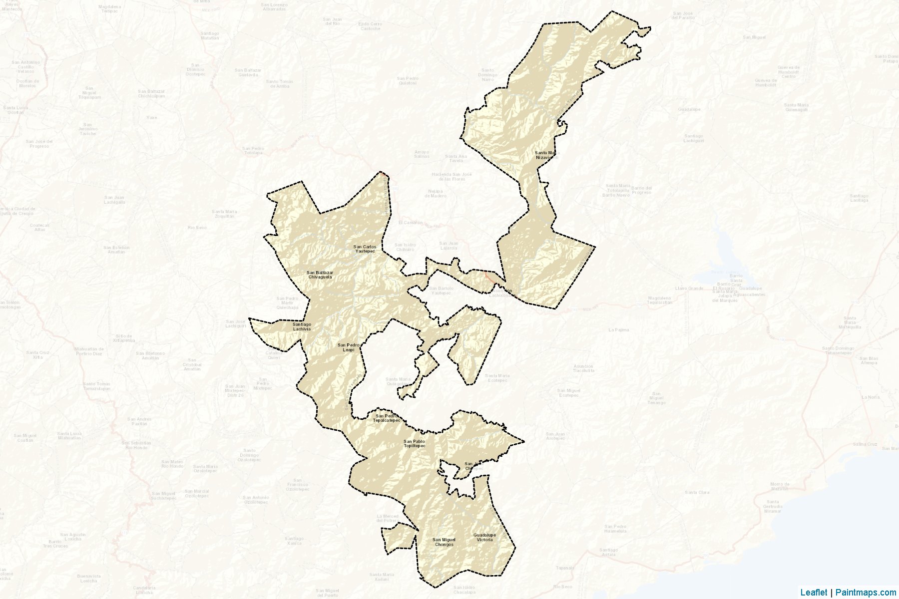 San Carlos Yautepec (Oaxaca) Map Cropping Samples-2