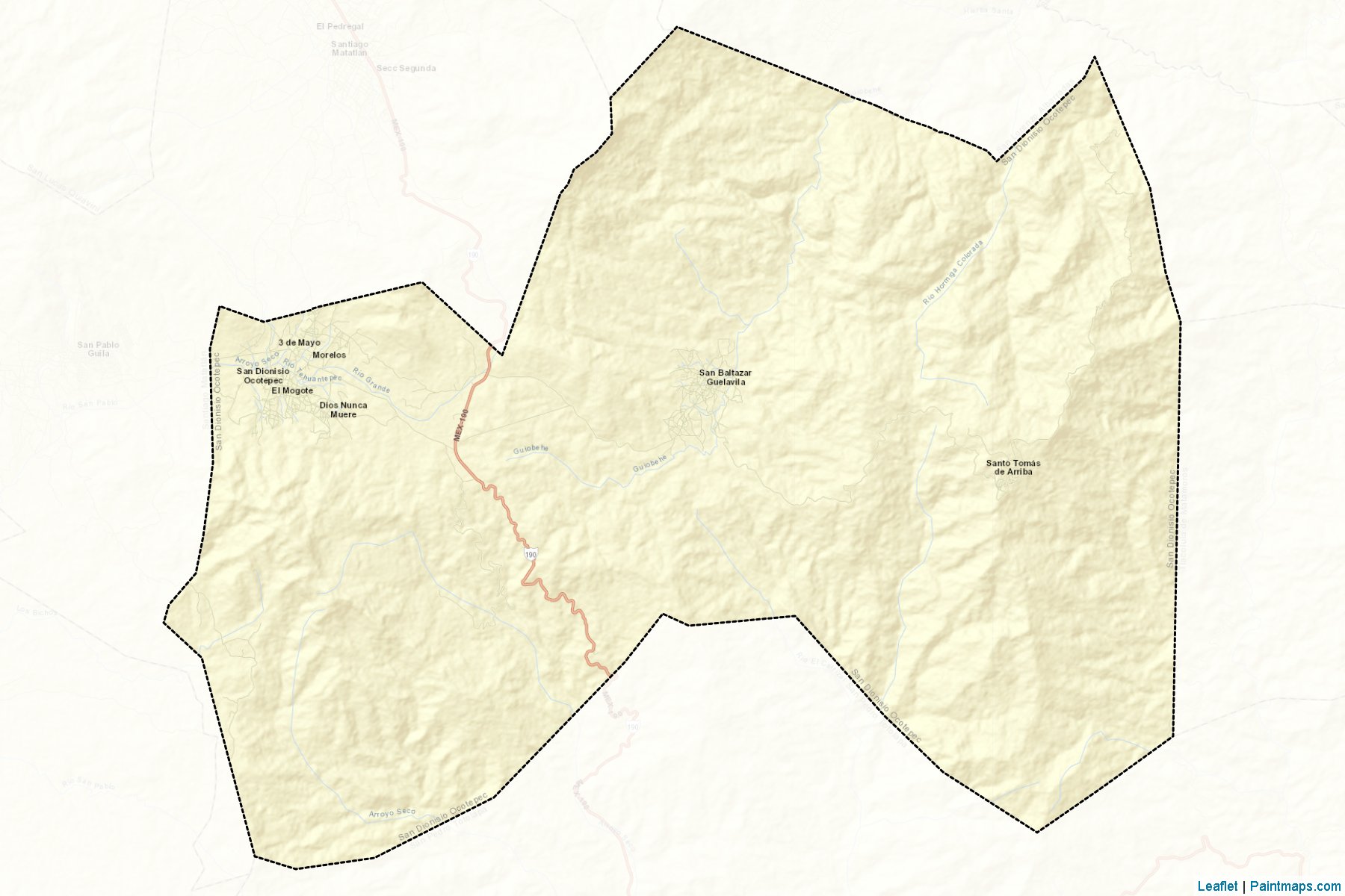 Muestras de recorte de mapas San Dionisio Ocotepec (Oaxaca)-2