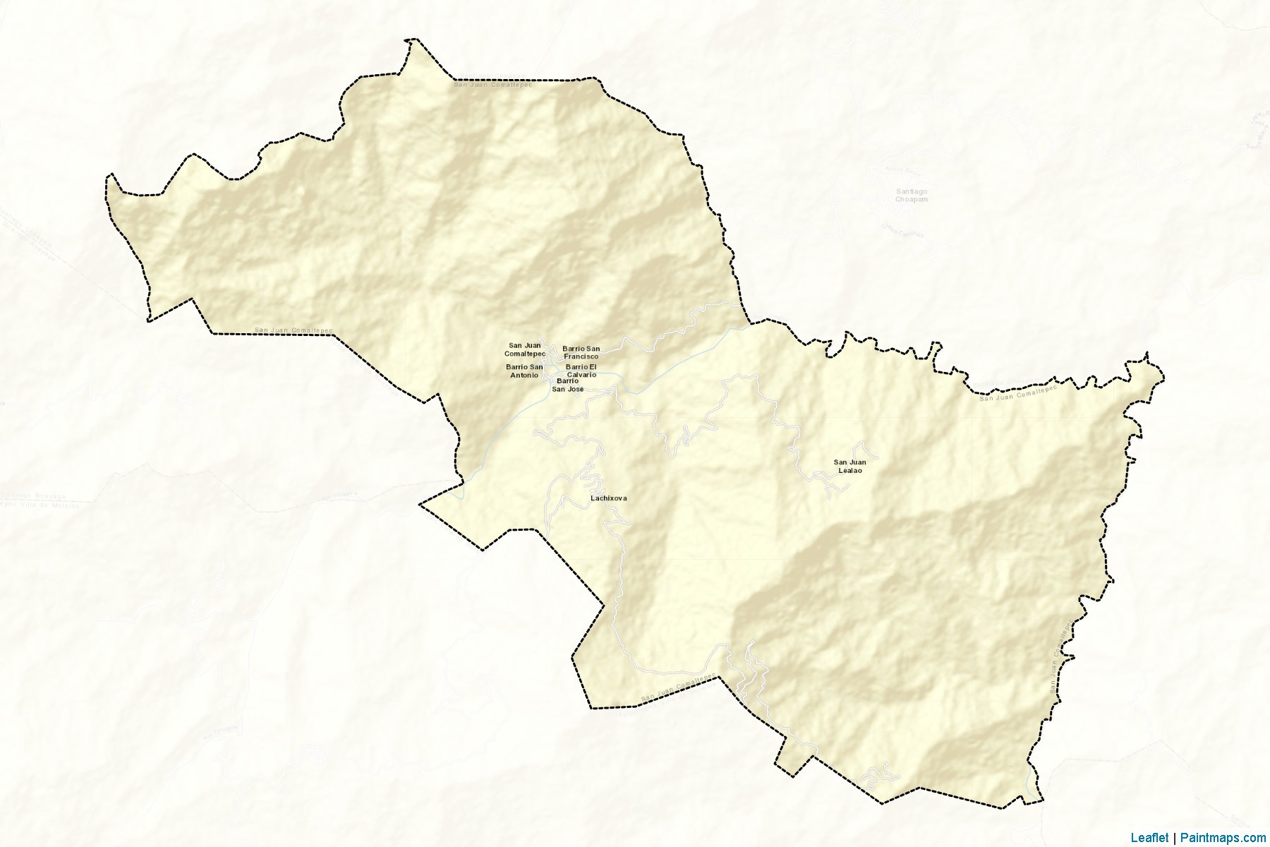 San Juan Comaltepec (Oaxaca) Map Cropping Samples-2