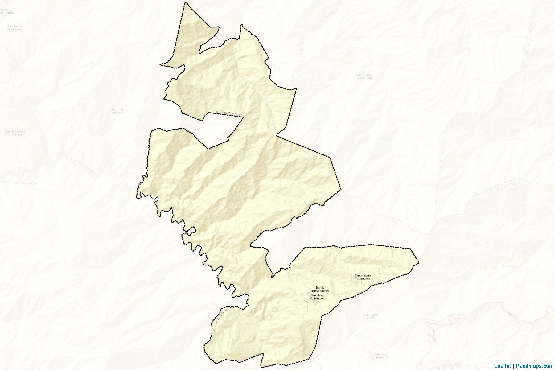 Muestras de recorte de mapas San Juan Quiotepec (Oaxaca)-2