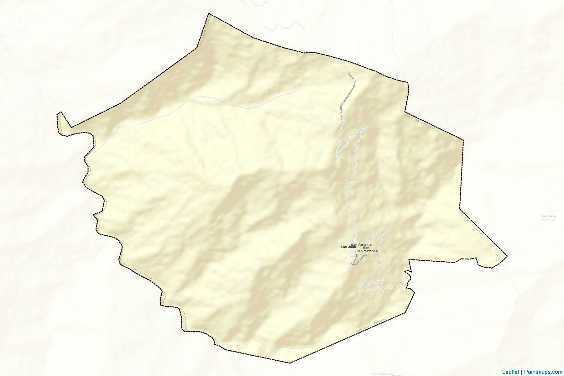 San Juan Yatzona (Oaxaca) Map Cropping Samples-2