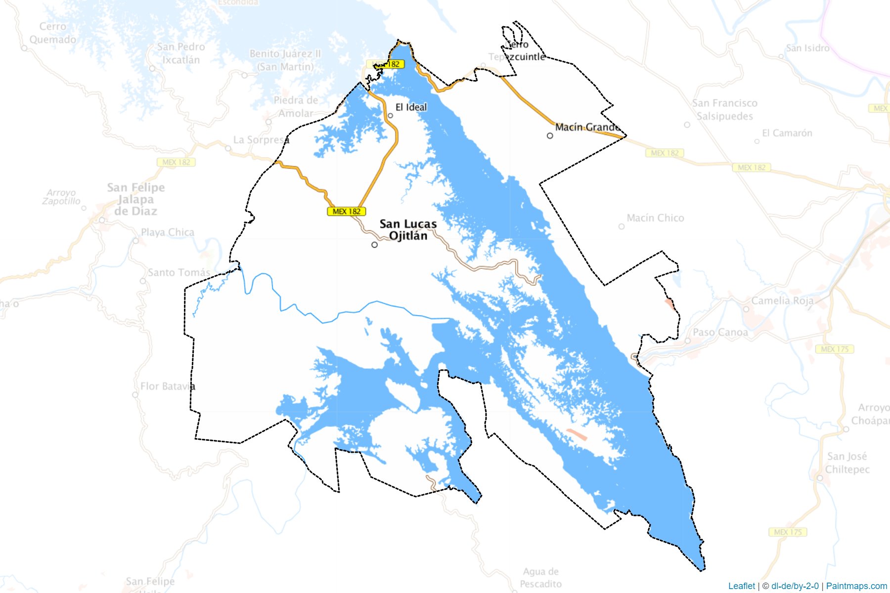 Muestras de recorte de mapas San Lucas Ojitlán (Oaxaca)-1